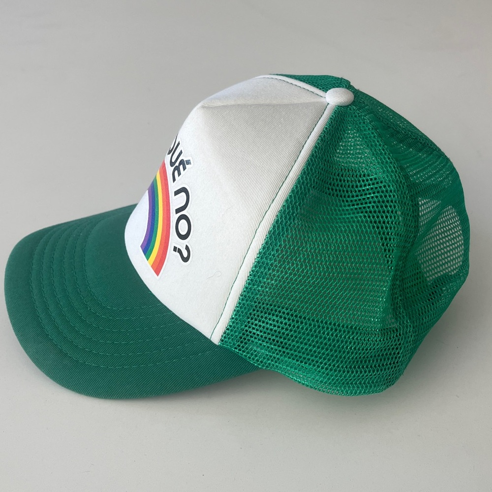 Portland Por Qué No? Tacos Rainbow Trucker Hat - Green & White - Picture 3 of 5